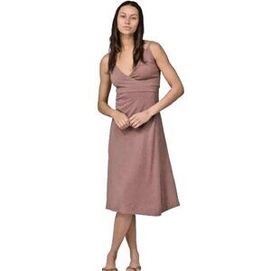 NWT Patagonia Wear With All Dress Wrap Cross Over Bodice Mauve Dress Size XS